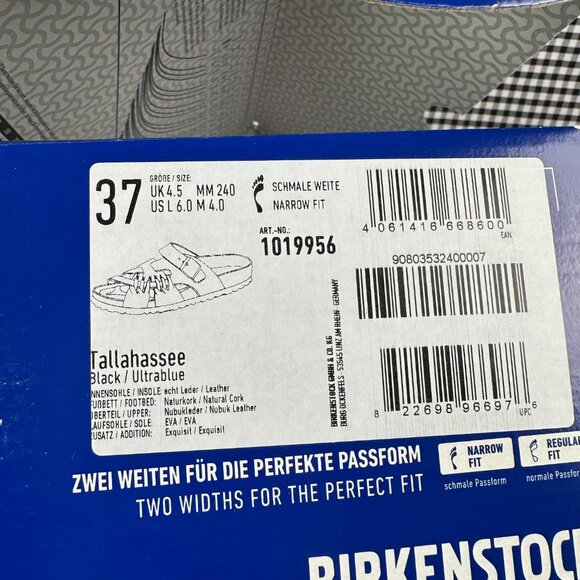 Birkenstock 1774 NWB Tallahassee Sandal Archive Project Ma Fashion Black Blue - Picture 4 of 4